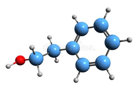 3D Image of Phenethyl Alcohol Skeletal Formula Stock Illustration ...