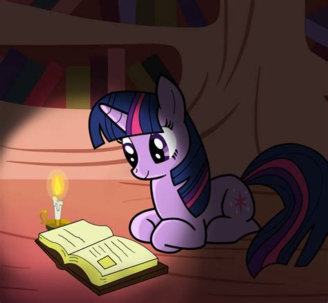 Twilight Sparkle reading at night by TheGarry-D on DeviantArt