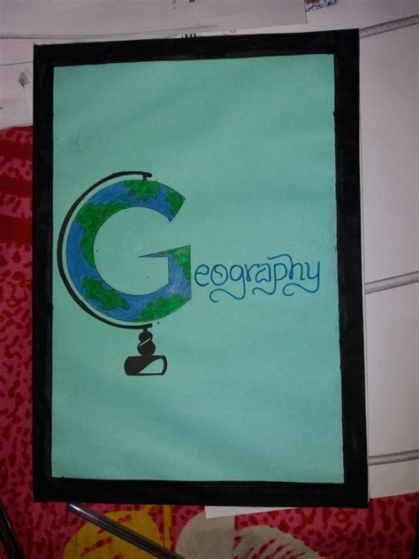 Geography project cover making idea | Geography project, Front page ...