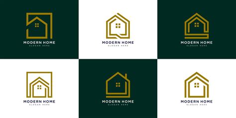 set of modern home logo vector design 7988245 Vector Art at Vecteezy