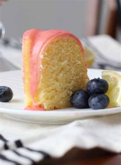 Lemon Pound Cake with Fresh Strawberry Icing - American Heritage