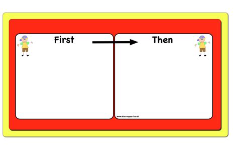 First Then Chart Free Printable