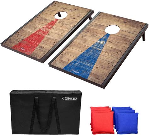 GoSports Football Cornhole Set, Customize with Your Team's Decals ...