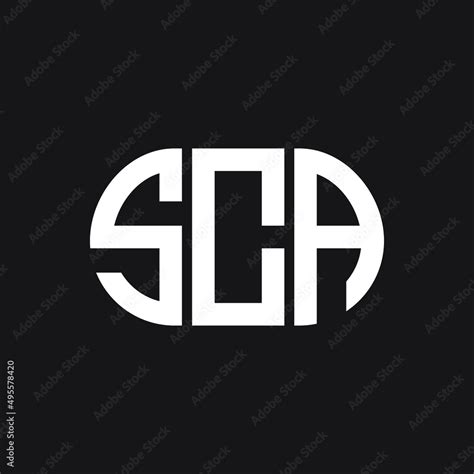 SCA letter logo design on Black background. SCA creative initials ...