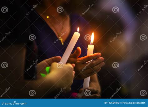 Holy Saturday or Easter Vigil Mass in Church of St. Theresa Hua Hin Stock Image - Image of dark ...