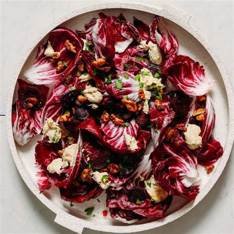 Radicchio Salad with Cashew Ricotta Dressing - Minimalist Baker Recipes