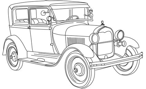 Classic Cars Coloring Pages For Adults