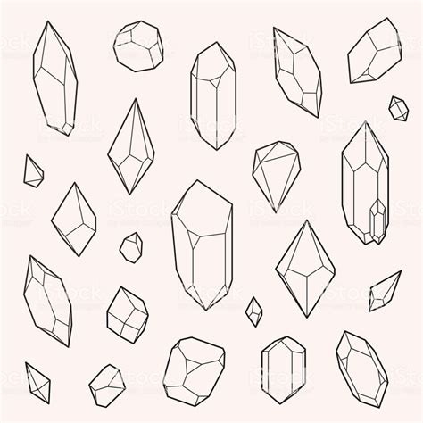 Set of vector crystal shapes - Royalty-free Crystal stock vector | Crystal illustration, Crystal ...