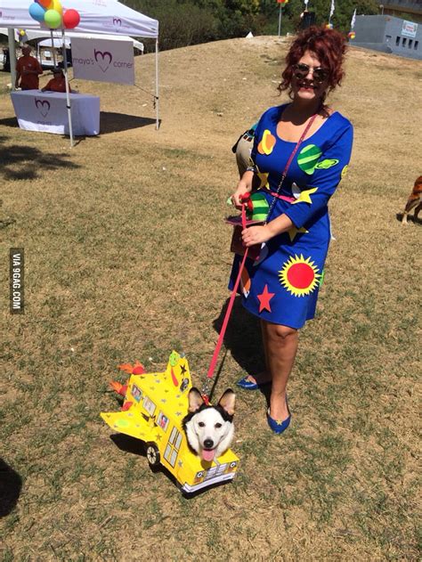 She and her kid at a costume contest. I'm proud of him for lasting so ...