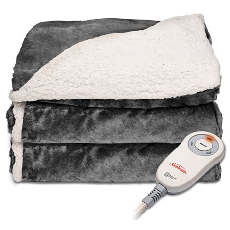 Sunbeam Sherpa Imperial Plush Electric Heated Throw Blankets - Assorted Colors | eBay