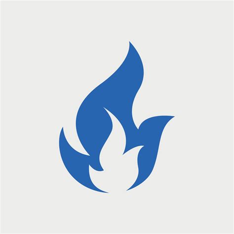 Blue flame logo. Natural gas. Vector illustration 14300066 Vector Art ...