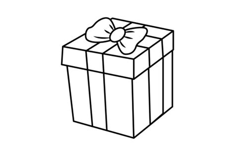 Gift Boxes Black And White Clipart