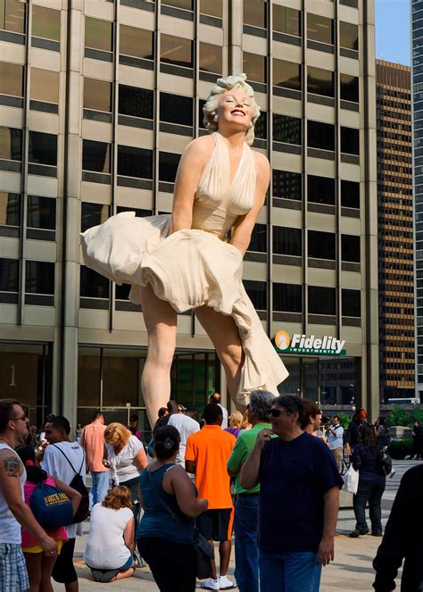 Forever Marilyn, A Giant Marilyn Monroe Statue In Chicago