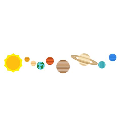 Solar System Planets PNG Image, Cartoon Solar System Sun And Eight Planets, Planet, Solar, Earth ...