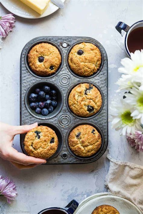 Low Carb Sugar Free Keto Blueberry Muffins with Almond Flour