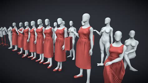 BlenderRig Female Mannequin Set for Sculpting - Buy Royalty Free 3D ...