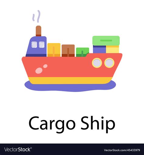 Cargo ship Royalty Free Vector Image - VectorStock