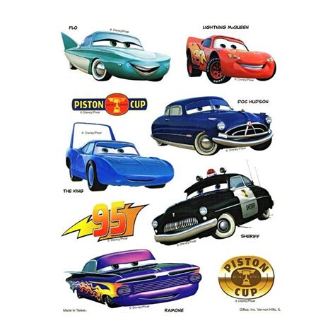 Disney Pixar Cars Static Stickers set of 2 for Other Cute Stuff