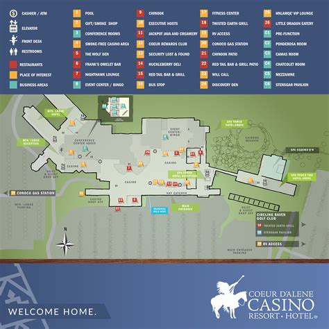 Casino Resort Venues Map | Coeur d'Alene Casino Resort Hotel