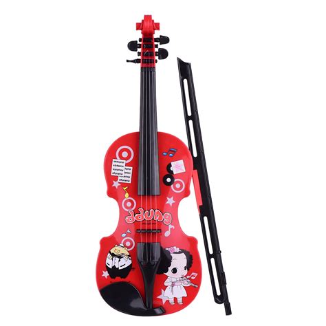 Suzicca Kids Little Violin with Violin Bow Fun Educational Musical Instruments Electronic Violin ...