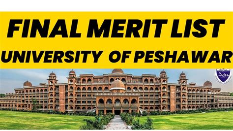 Final Merit list University Of Peshawar #peshawaruniversity #finalmeritlist - YouTube