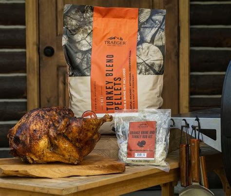 Traeger Limited Edition Turkey Blend Hardwood Pellets + Orange Brine ...