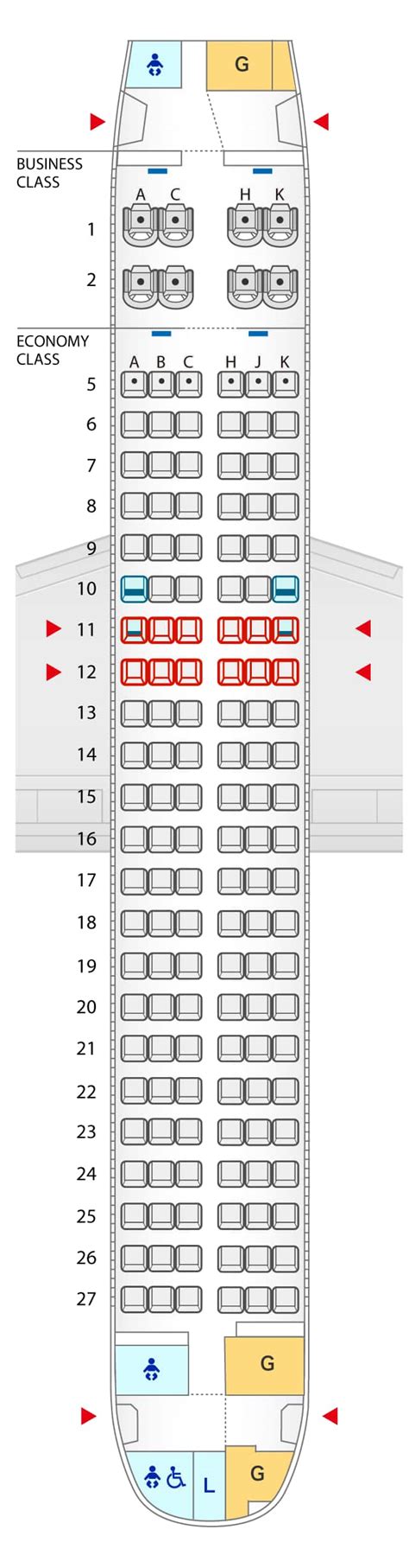 Airbus A320 Seating Map