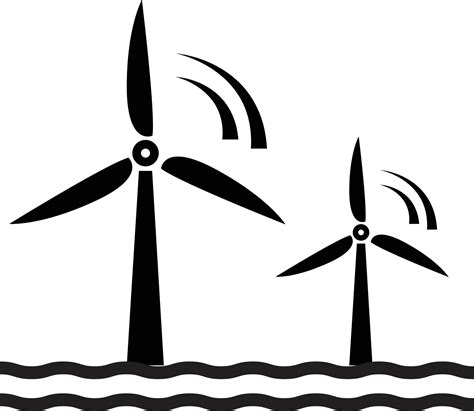 wind turbine offshore icon on white background. Offshore wind turbine ...