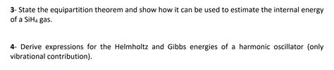 Solved 3- State the equipartition theorem and show how it | Chegg.com