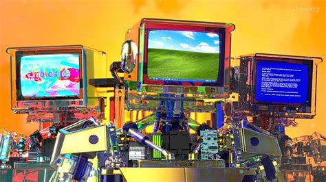 Robot, CRT, CRT Monitor, computer parts, hardware, computer screen, PC ...