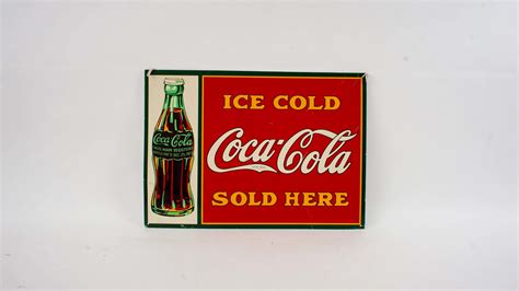 Coca-Cola Single-Sided Tin Sign at Kissimmee 2021 as M499 - Mecum Auctions