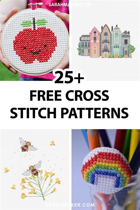 25 Free Cross Stitch Patterns for All Skill Levels - Sarah Maker