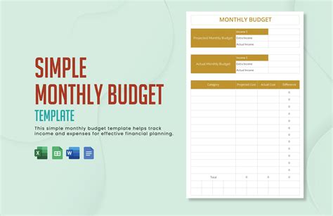 Monthly Budget Templates In Word Free Microsoft Word Monthly Budget ...