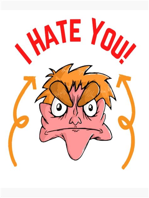 "I Hate You Emoji" Poster for Sale by Billlarnner | Redbubble