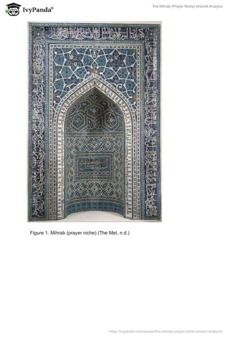 The Mihrab (Prayer Niche) Artwork Analysis - 370 Words | Report Example