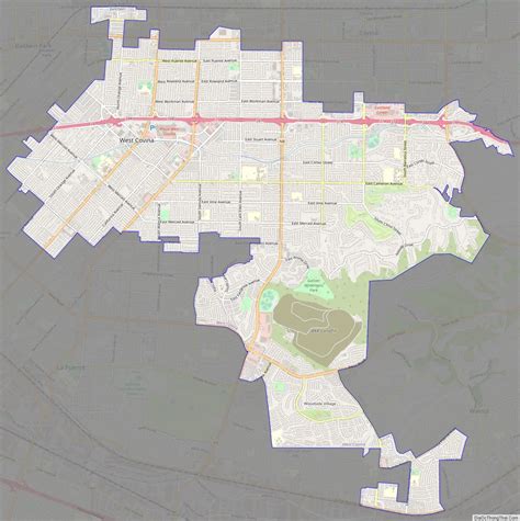 Map of West Covina city