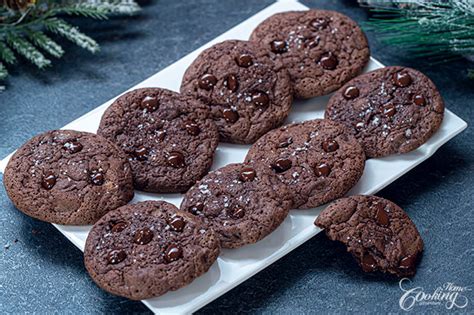 Double Chocolate Rum Cookies - Christmas Chocolate Cookies