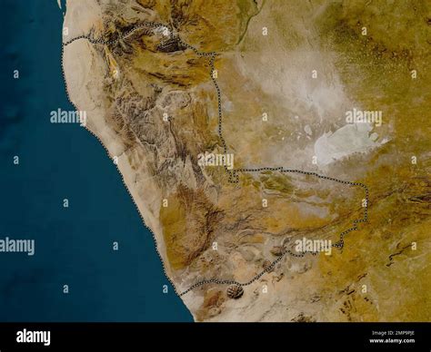 Kunene, region of Namibia. Low resolution satellite map Stock Photo - Alamy