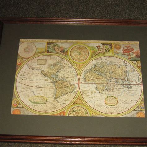 Green World Map Frame - Etsy