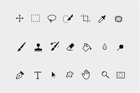 21 Photoshop Toolbar Icons | Custom-Designed Icons ~ Creative Market