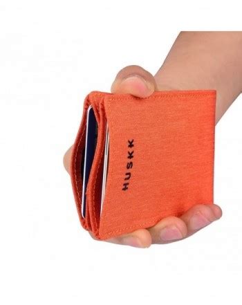 Slim Mens Wallets for Men - RFID with Strap Money Clip - Premium Quality - Orange - C6189SNM06N