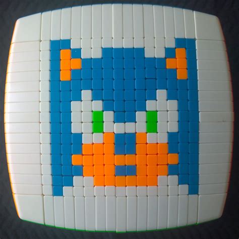 Sonic on a 17x17 Rubik's Cube. : r/SonicTheHedgehog