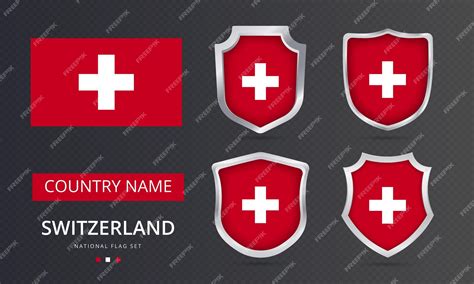 Premium Vector | Switzerland flag map location element design