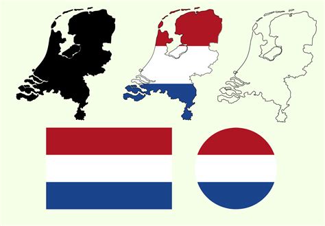 Netherlands map flag icin set 7886155 Vector Art at Vecteezy