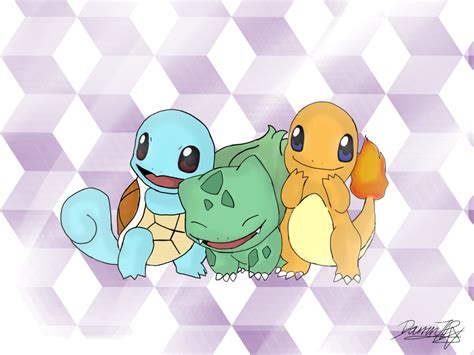 PokeMon Kanto Starters by darrentpART on DeviantArt