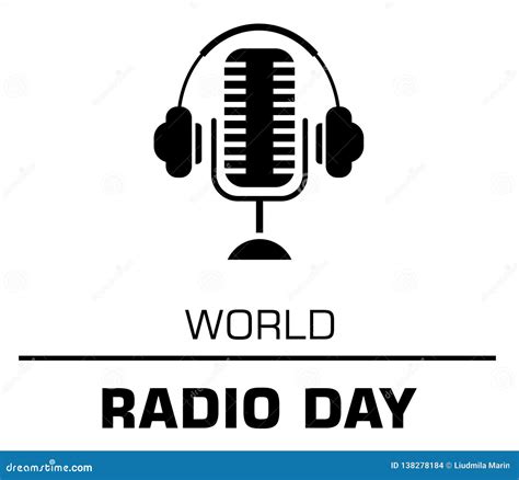 World Radio Day Logo Concept on the White Background Stock Vector - Illustration of style, sign ...