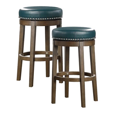 Lexicon Whitby 30.5 Inch Pub Height Round Swivel Seat Bar Stool, Green ...