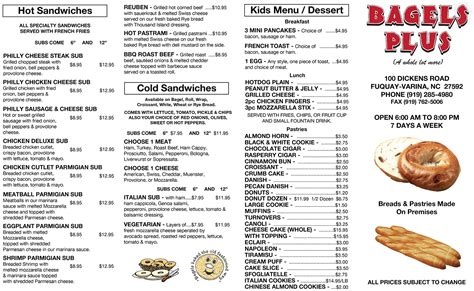 Bagels & Co. Menu | IUCN Water