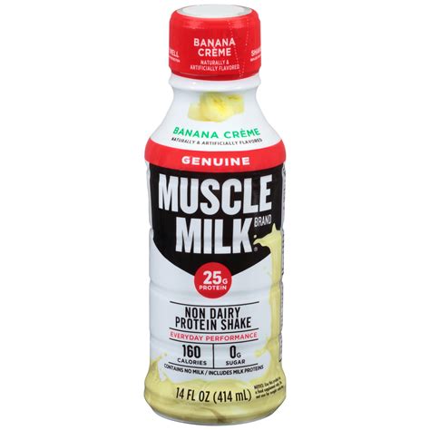 Muscle Milk Genuine Banana Creme Non Dairy Protein Shake, 14 Fl. Oz. - Walmart.com