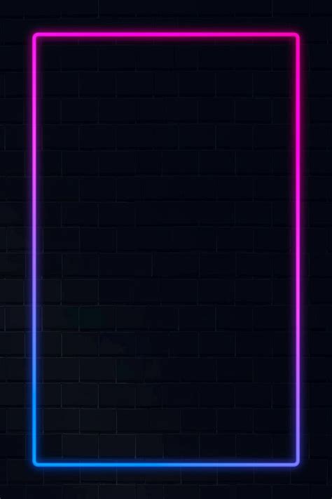 Pink and blue neon frame neon frame on a dark background vector | free image by rawpixel.com ...